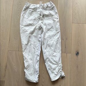 Dance studio joggers with pull cord cuffs